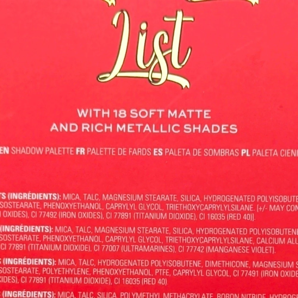 I Heart Revolution Eyeshadow Palette The Nice List NIB
